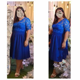 (Plus size) Royal Blue dress for Adult (Knee-Length)