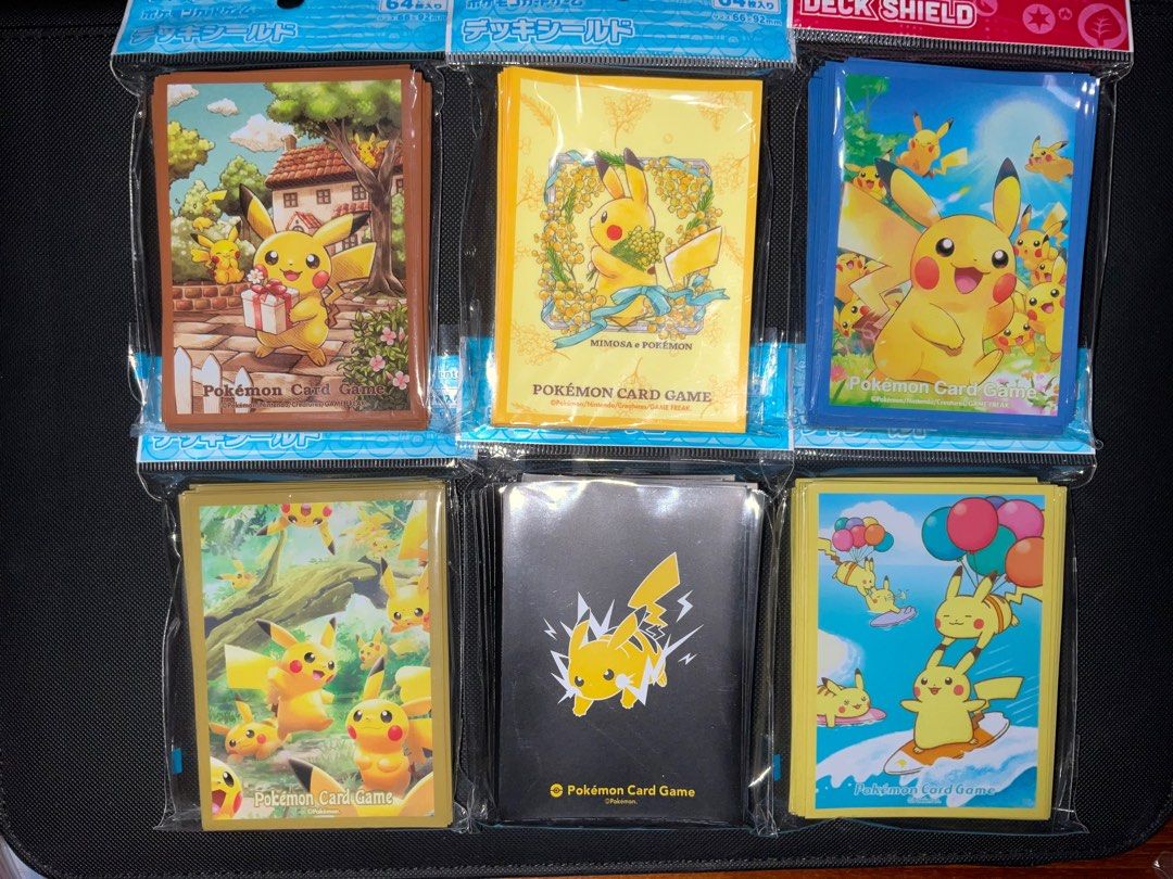 cute card sleeves Pokémon Pikachu Sleeves, Toys & Collectibles, Trading Cards, Trading Cards Accessories on Carousell Contains 65 card sleeves Premium Preferred Protection 100 Pink