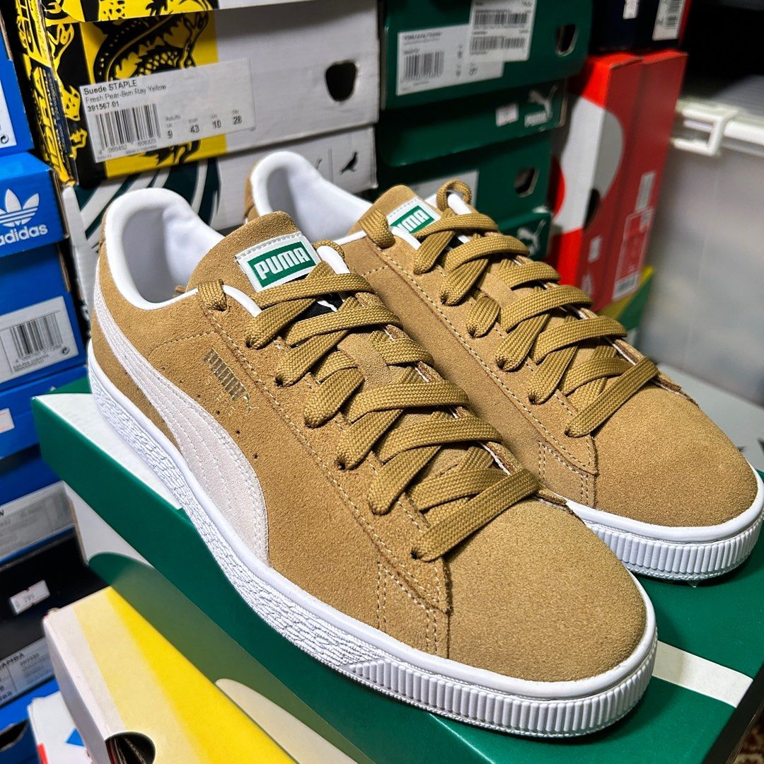 Puma suede mustard yellow store