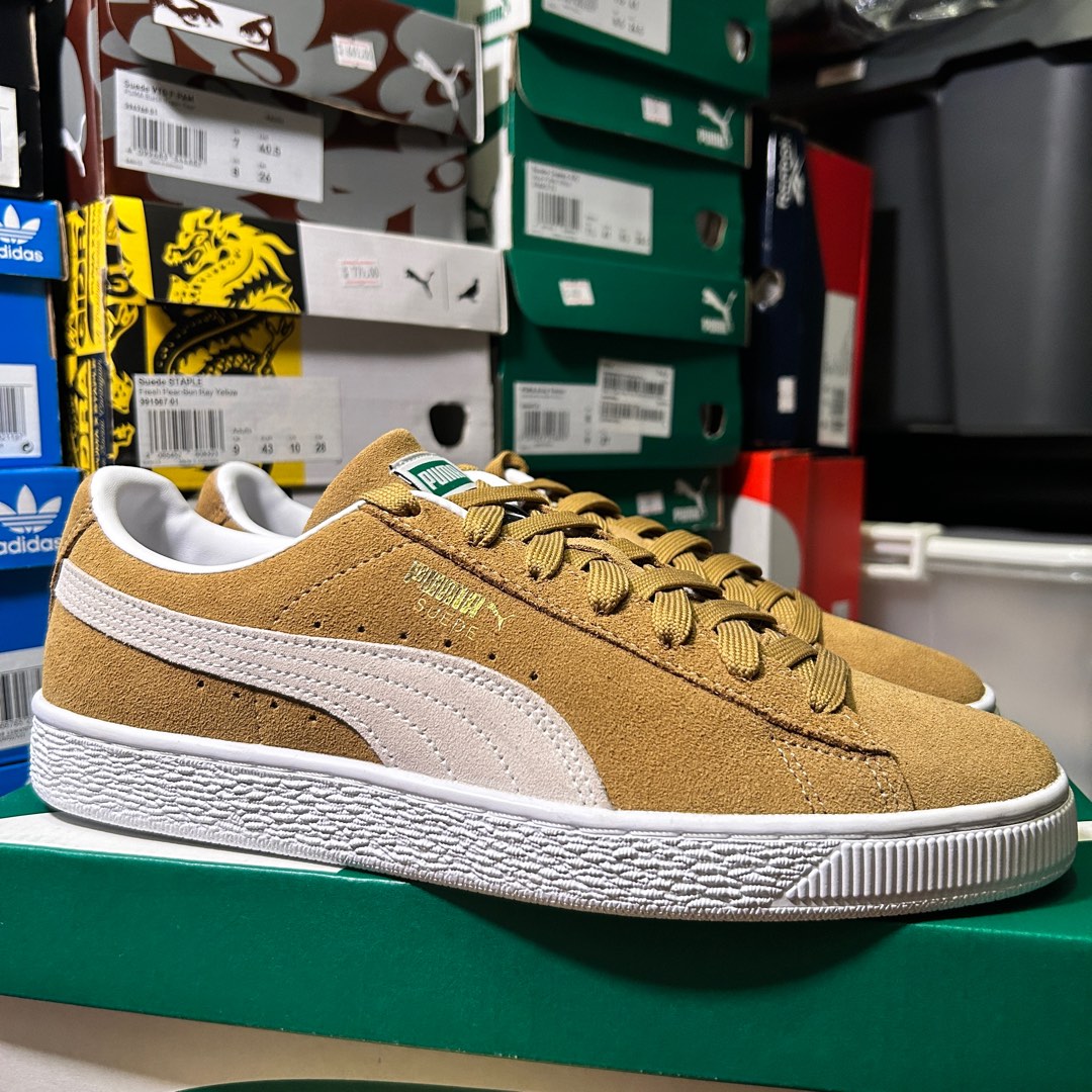 PUMA SUEDE CLASSIC XXI TOASTED GOLDEN YELLOW MUSTARD UK8 Men s Fashion Footwear Sneakers on Carousell