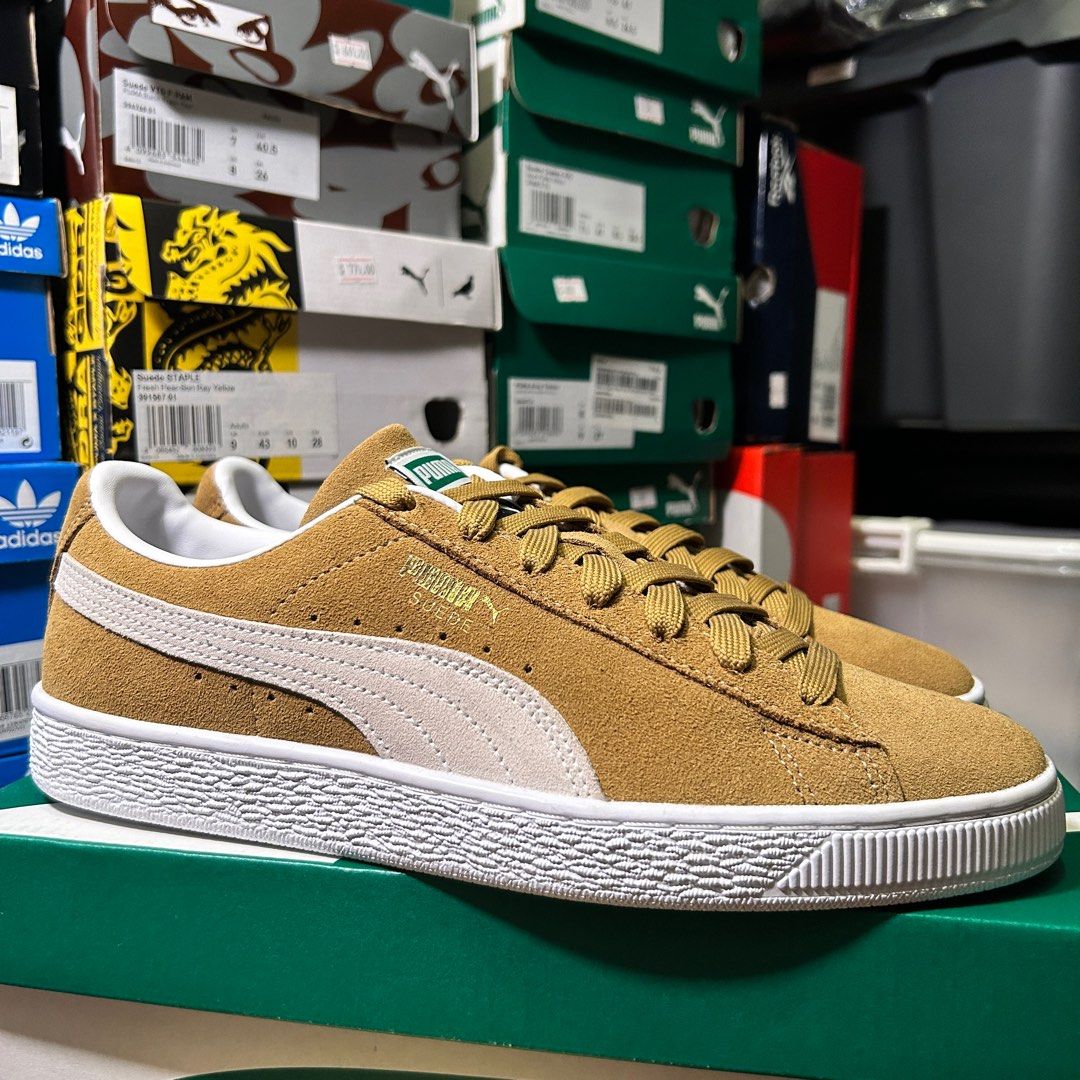 PUMA SUEDE CLASSIC XXI TOASTED GOLDEN YELLOW MUSTARD UK8 Men s Fashion Footwear Sneakers on Carousell
