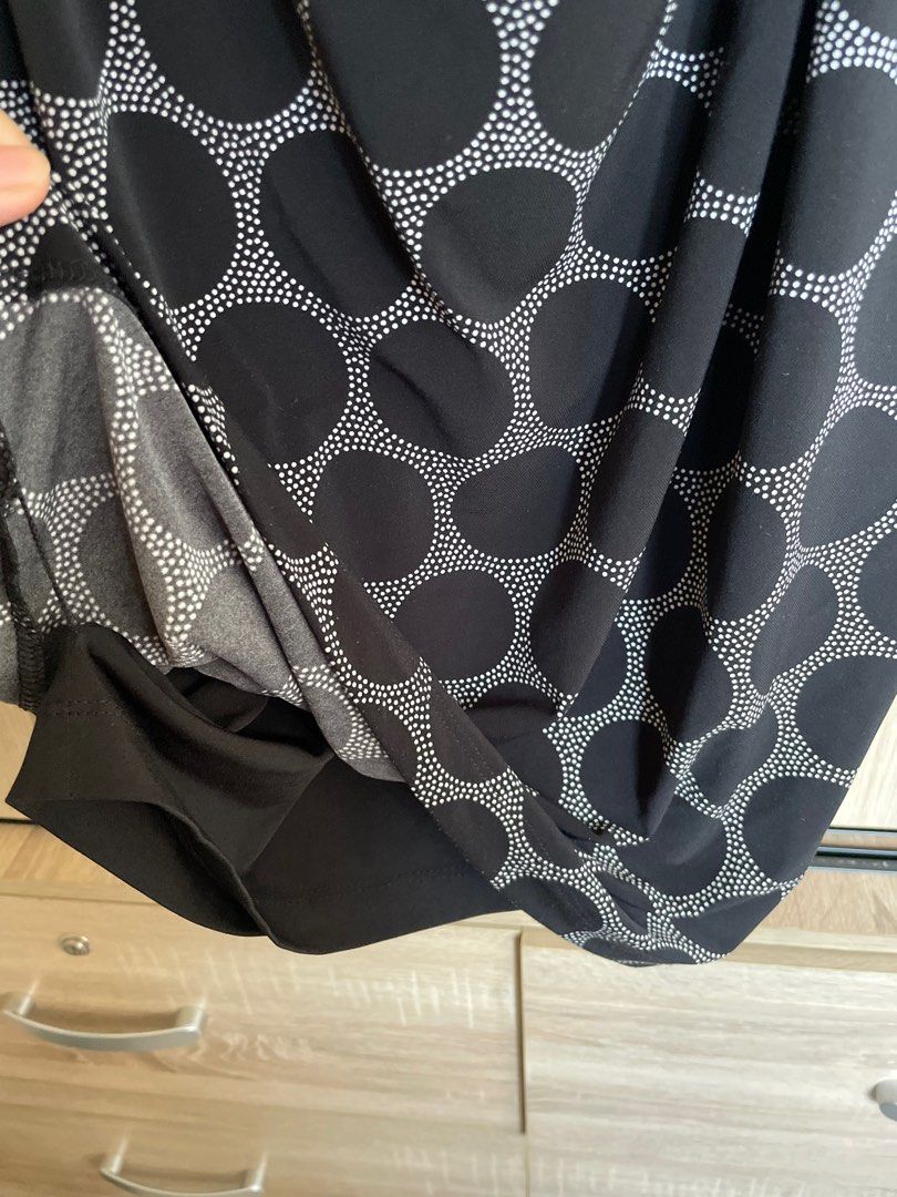 all black dress code wedding Lauren Ralph Lauren Women's Polka Dot Chiffon Sleeveless Dress Navy/Cream