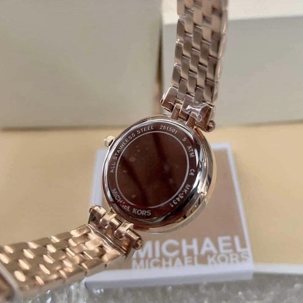 READY STOCK ORIGINAL MICHAEL KORS MINI DARCI CRYSTAL ROSEGOLD DIAL ROSEGOLD ACETATE STRAP LADIES WATCH MK3431 Women s Fashion Watches Accessories Watches on Carousell