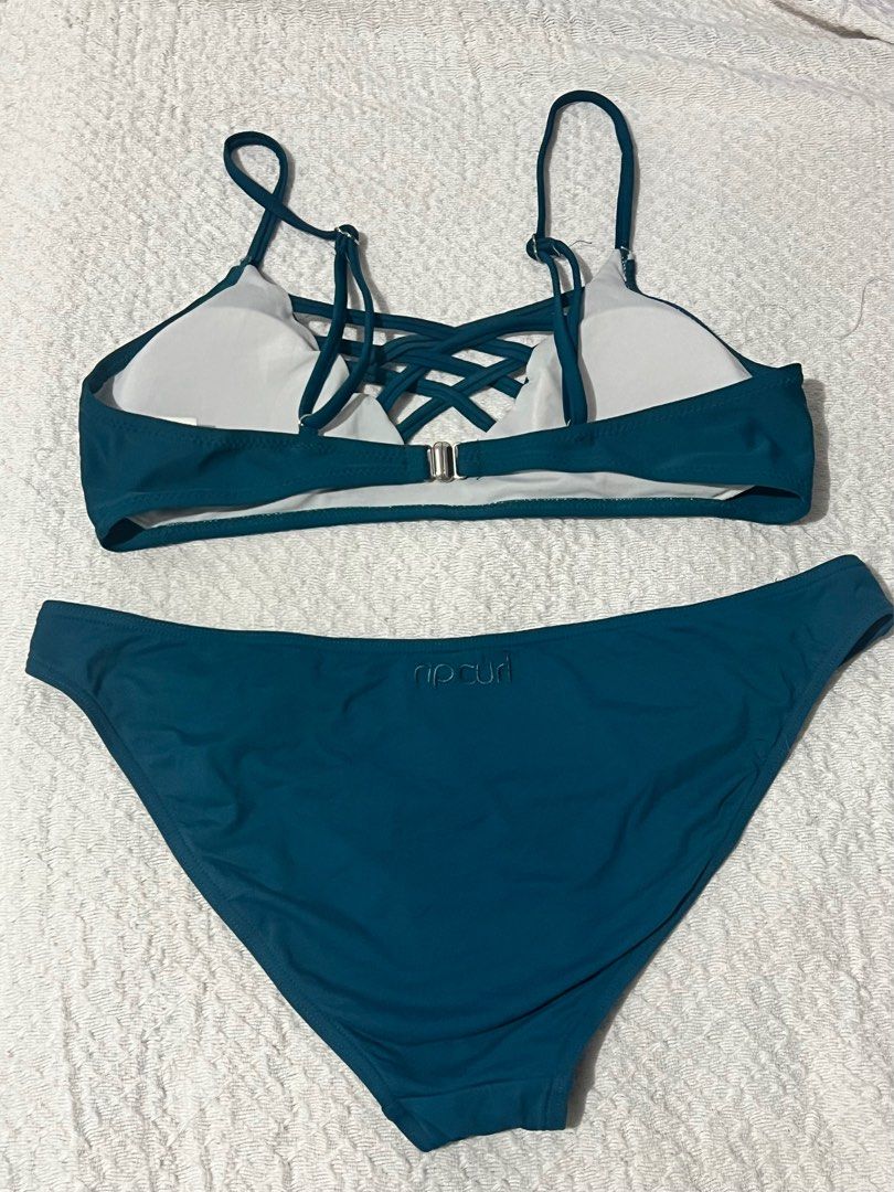 ripcurl blue green two piece swimsuit (Category: Bikinis & Swimsuits) located in Manila. Submitted by ohishadelrosario (Listing ID 1310809257, Image 2). Description: worn once actual when worn photos posted Padded (removable).