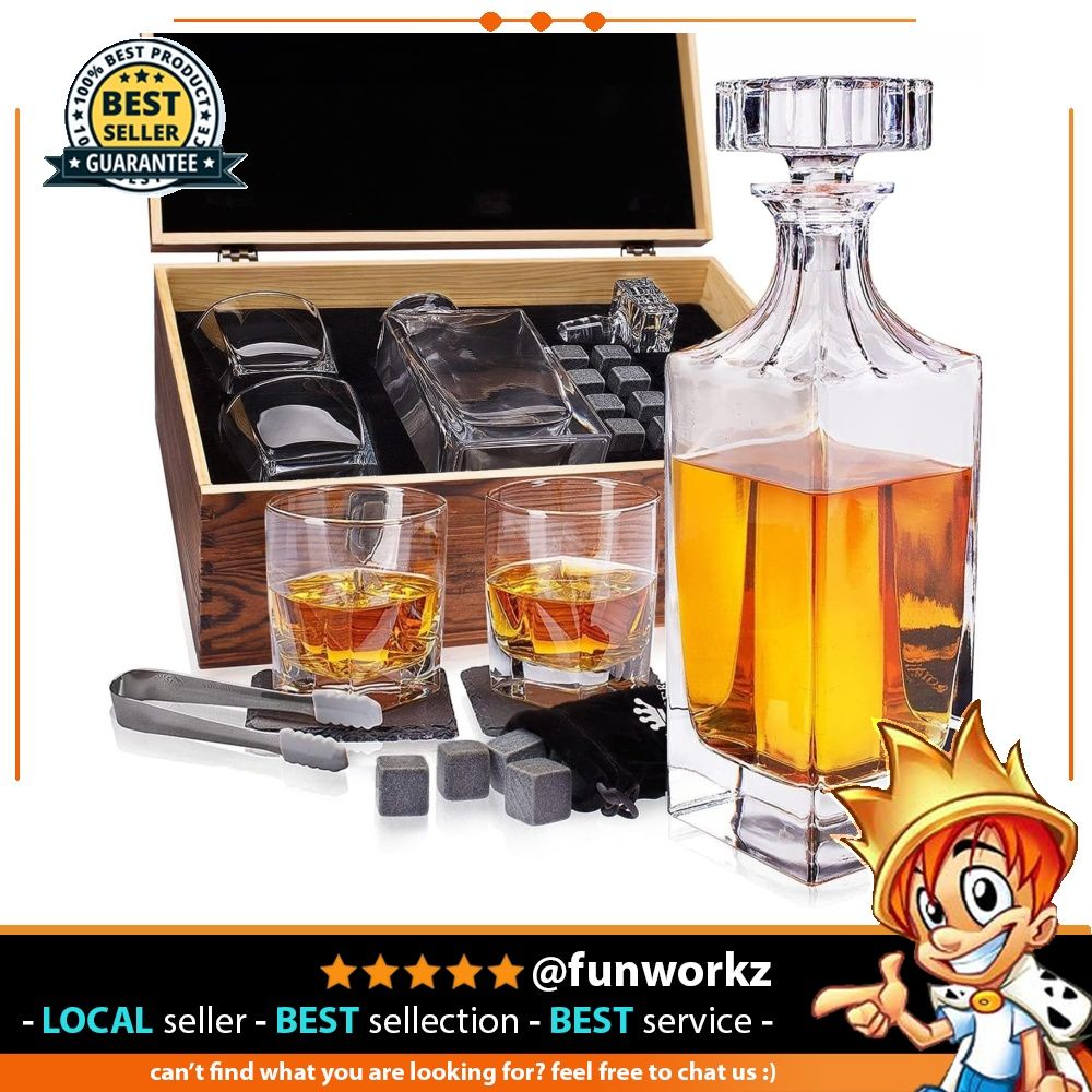 Royal Reserve Whiskey Decanter Gift Set by Husband Birthday