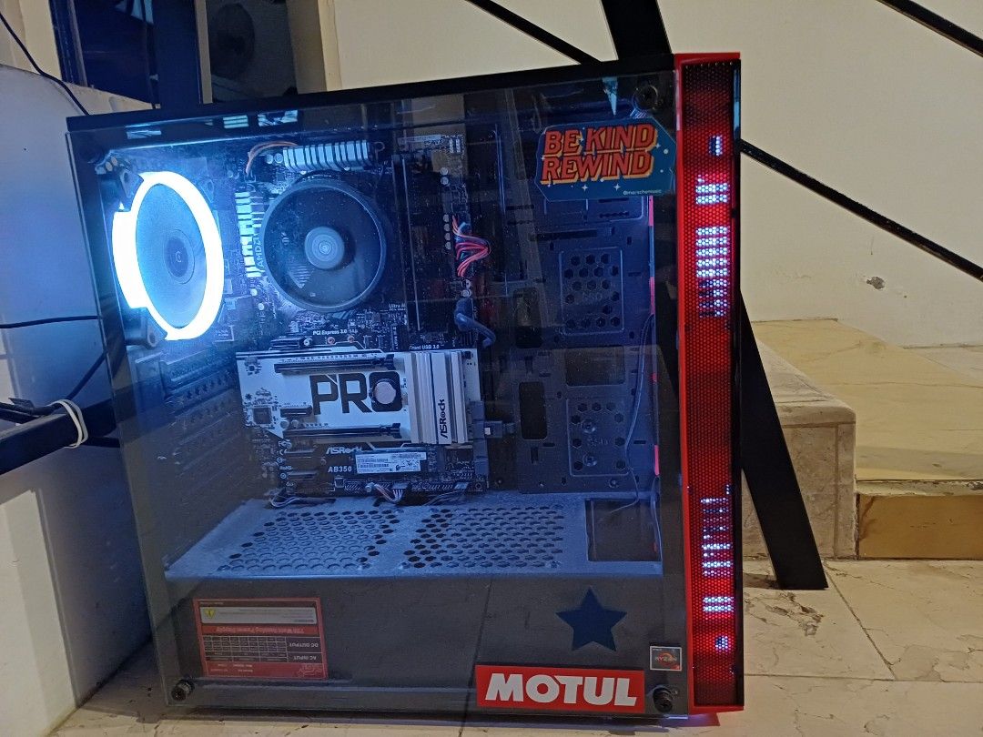 RUSH SALE!!! Desktop Gaming Computer (Category: Desktops) located in Las Pinas. Submitted by hughgyn (Listing ID 1310763931, Image 2). Description: RUSH SALE!!! DESKTOP GAMING COMPUTER can also be used for work from home and online class Operating System: Windows 10 Pro Processor: Ryzen 3 3200G 3600 Mhz 4 Cores 4 Logical Processors GPU: Radeon Vega Graphics (built-in) Motherboard: ASRock AB350 Gaming K4 RAM: 16 GB Monitor: 19 in with: Gaming Mous