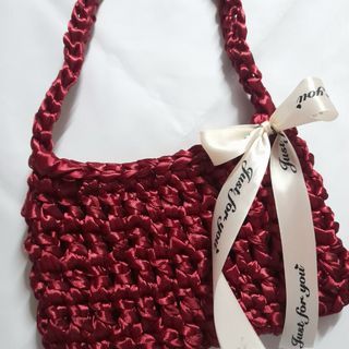 Satin Ribbon Crochet bag