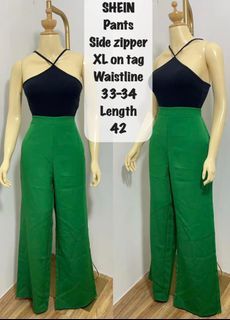 Shein Green Trouser Pants for Plus Size