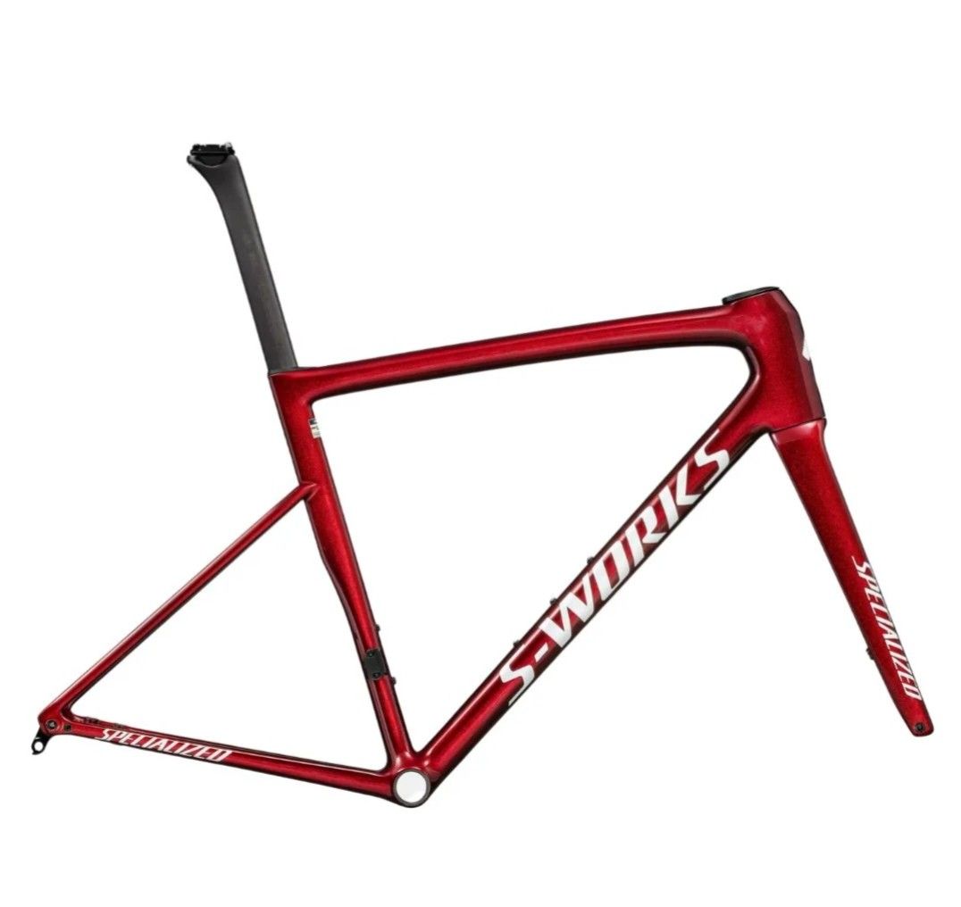 Specialized S works SL8 red 2025 frameset size 49 56 58 ( ready 2 deliver) (Category: Bicycles) located in Singapore. Submitted by twowheelartisan (Listing ID 1310638499, Image 1). Description: frameset + seat post only *top up 900 for cockpit full custom build is avail as well. *overseas warranty by authorised Specialized distributor.