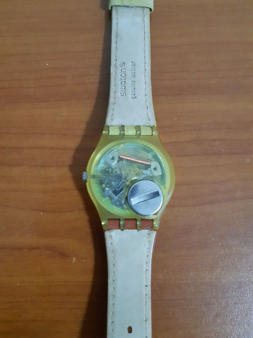 USED Spareparts for Swatch Watch Original SWATCH watch leather strap FAULTY Swatch Watch with leather strap Replacement Parts for Swatch watch