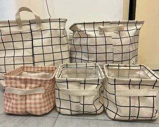 [take all] woven organizer laundry bag storage