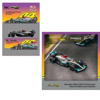 Tarmac Works 1/64 Scale Mercedes-AMG F1 W13 E Performance Miami Grand Prix 2022 #44 Lewis Hamilton Die-cast Car ( T64G-F044-LH2)