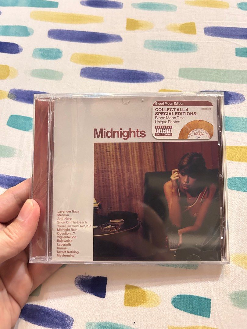 Taylor Swift - Midnights Blood Moon Disc (Category: CDs & DVDs) located in Quezon City. Submitted by davis1216 (Listing ID 1310772953, Image 1). Description: Midnights Blood Moon Disc.