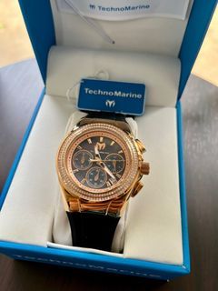 Technomarine Cruise Diva Pave 40mm ( Rose Gold / Dark Mother of Pearl Face ) Watch