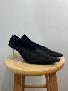 The Row - Sock Acetate-heel Point-toe Mesh Pumps in Black