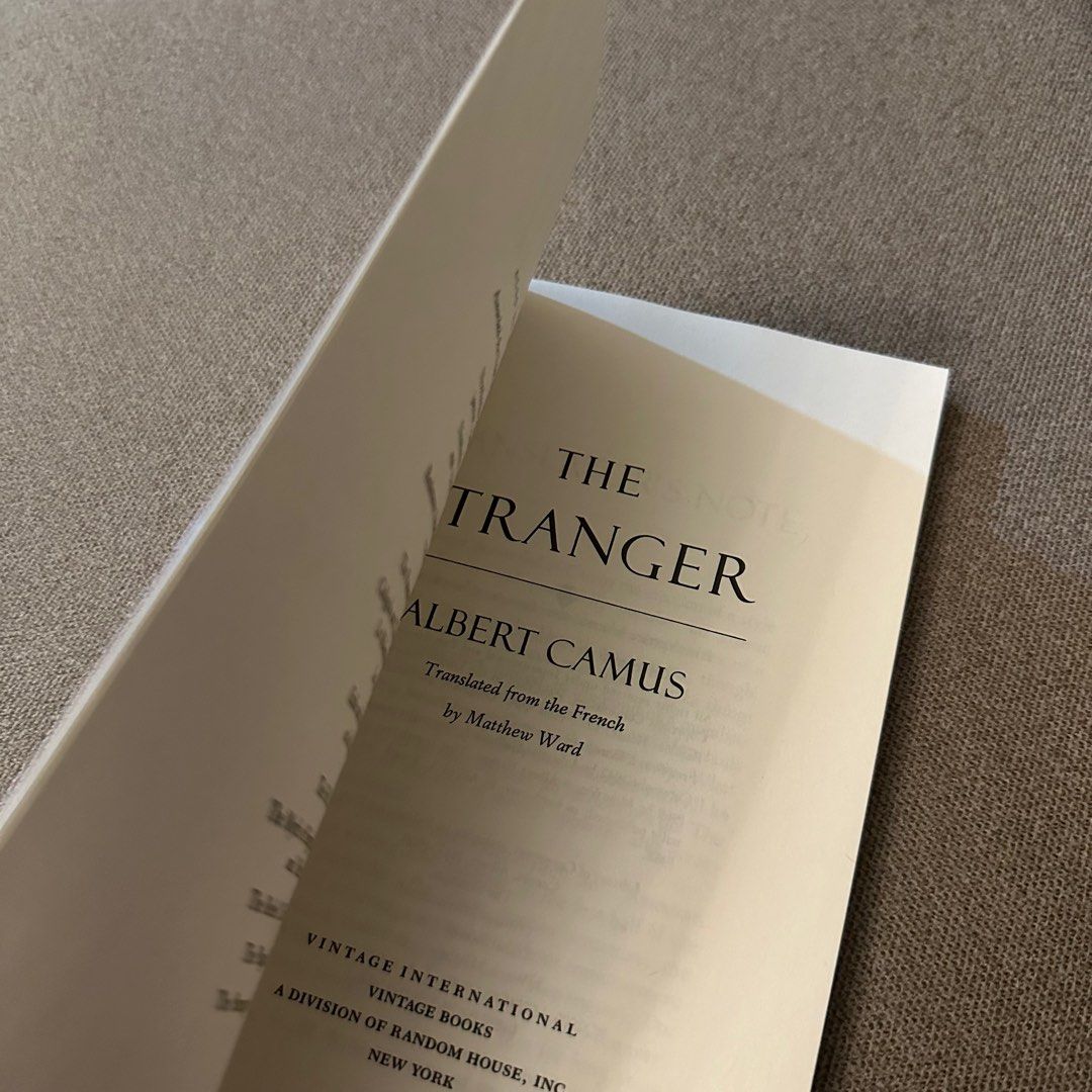 The Stranger Book by Albert Camus (Category: Storybooks) located in Batangas. Submitted by veevasclutter (Listing ID 1310717160, Image 2). Description: • Stored only • No marks/hıghlıghts/creases • Plastıc Covered • Bought from Fullybooked • Actual Photos Posted • RFS: declutterıng 💋☕️.