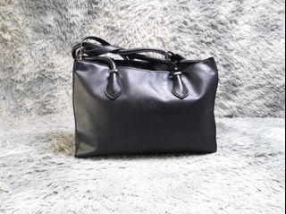 The Suit Company Black Leather Hand Bag
