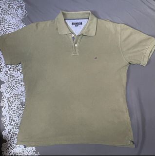 TOMMY HILFIGER Garment Dyed Polo ( Faded Olive Green)