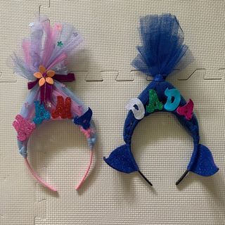 Trolls costume headband for mom and dad