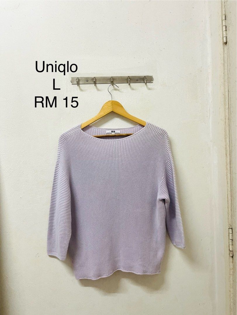 Uniqlo Lilac Top, Women's Fashion, Tops, Longsleeves on Carousell