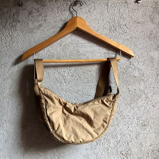 Uniqlo Official Round Mini Shoulder Bag NYLON BAG Unisex Beige