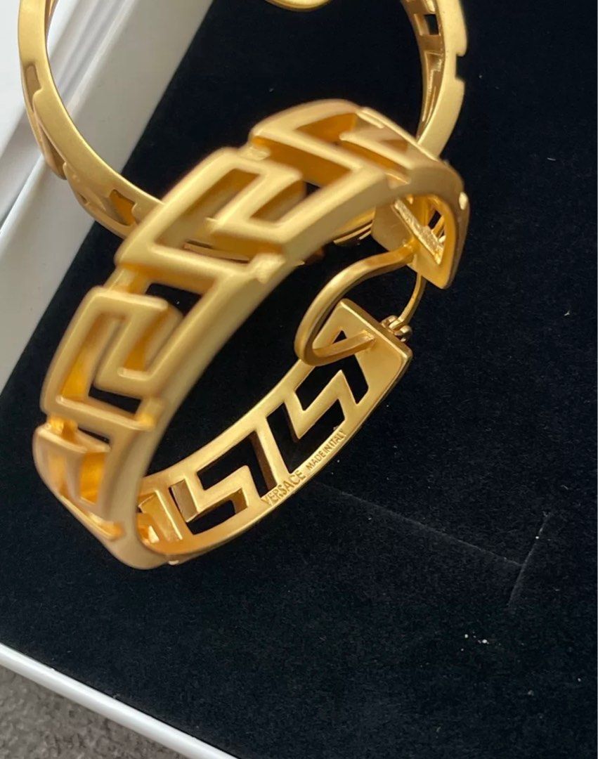 Versace Baroque stud earrings are 4 cm in diameter and 1 cm wide Luxury Accessories on Carousell