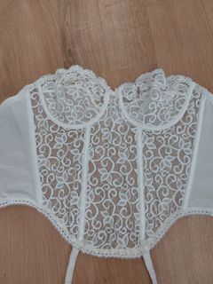 Vintage White lace corset