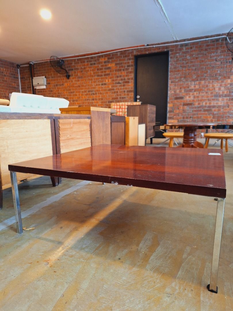 Wooden Brown Coffee Table | Meja Kopi Kayu Cokelat, Furniture & Home ...