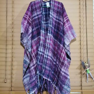 Woolrich Becca soft brushed woven wrap poncho shawl