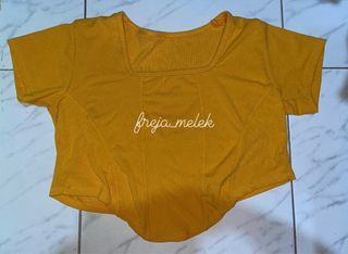 YELLOW CROPPED TOP