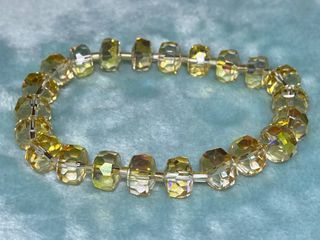 Yellow Swarovski Crystal Abacus Bracelet 12mm