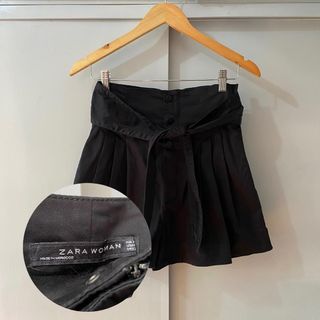 ZARA Black Corset Short with Belt (M on tag)