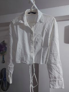 Zara Shirt White Embroidery