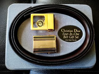 100% authentic rare vintage christian dior four in one belt set