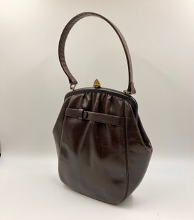 1950年代復古：美國深褐色真皮手袋 Chocolate Brown Leather Purse64212406753795110
