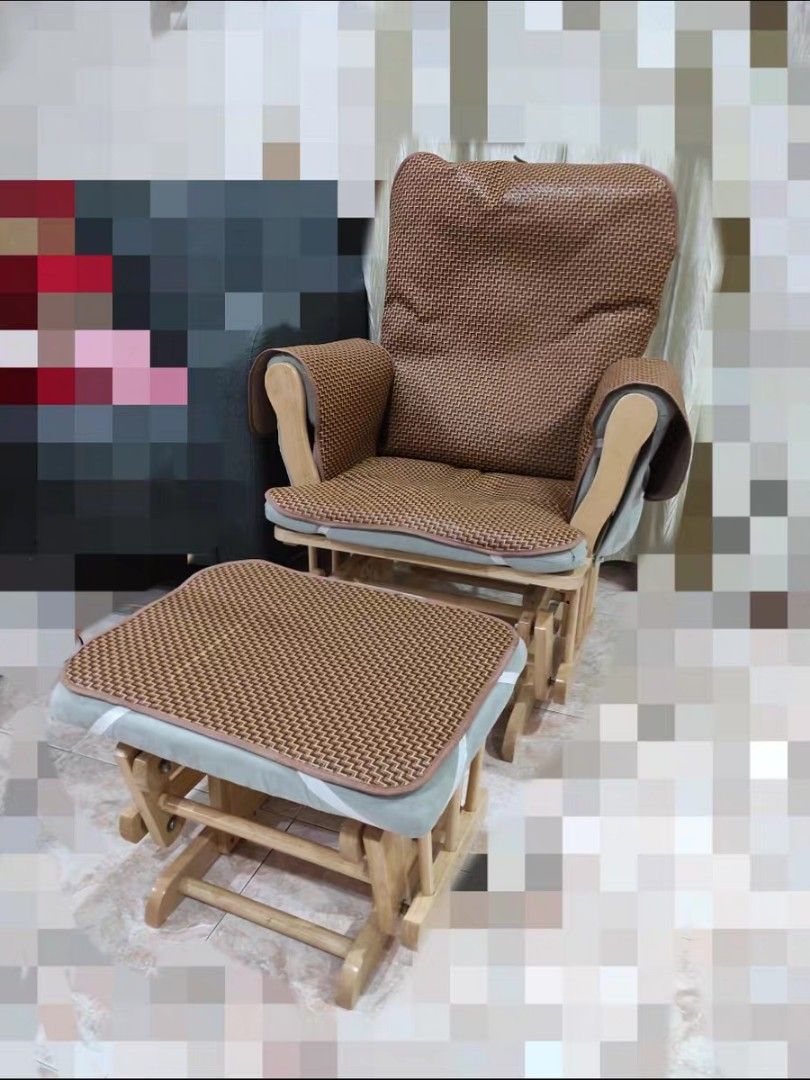 5pc protection cooling bamboo cover removable used for nursery glider chair