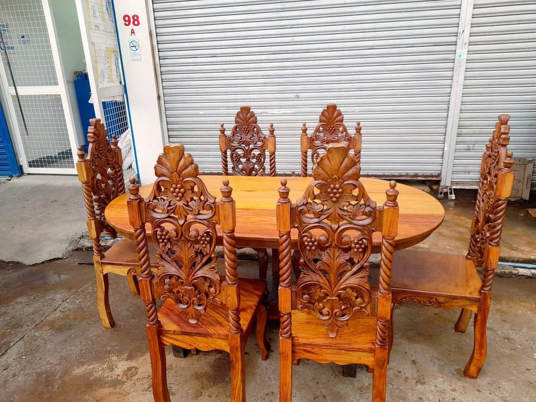 6 Seater Dining Set Narra Wood, Furniture & Home Living, Furniture ...