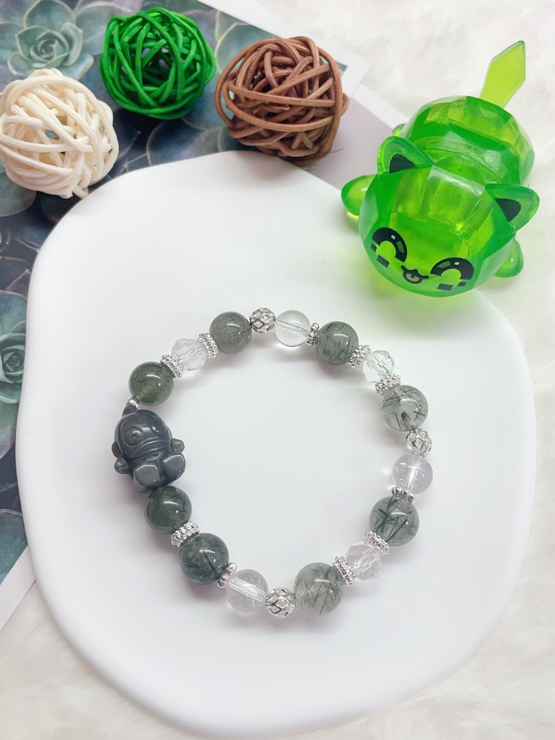 Green rutilated quartz bracelet online