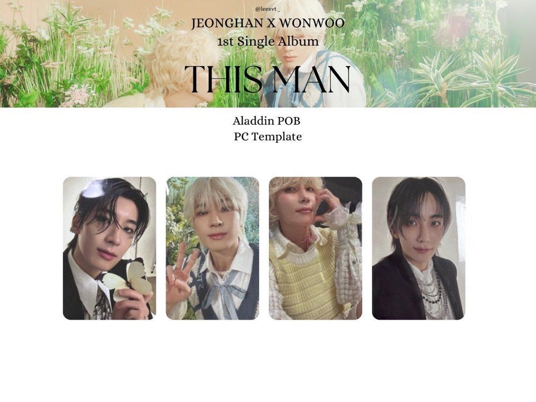 J×W THIS MAN aladin特典 ジョンハン 換seventeen this man JxW jeonghan wonwoo aladin pob 特典