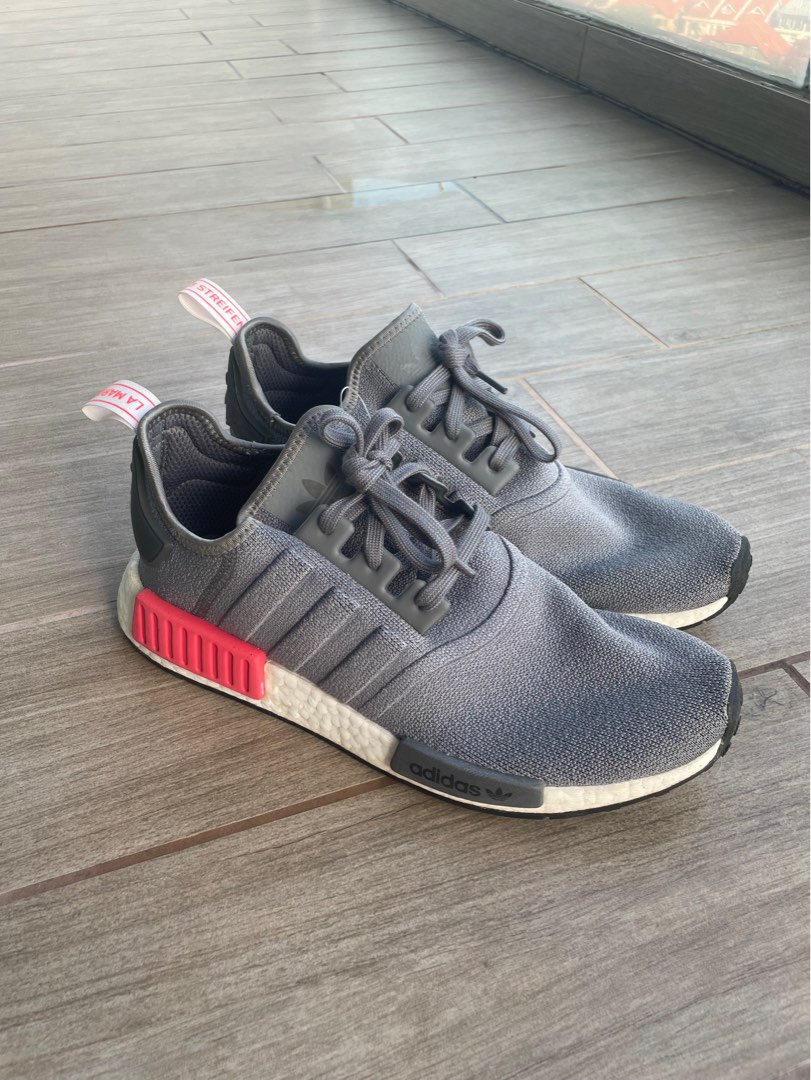 Adidas NMD R1 Grey Orange Men s Fashion Footwear Sneakers on Carousell