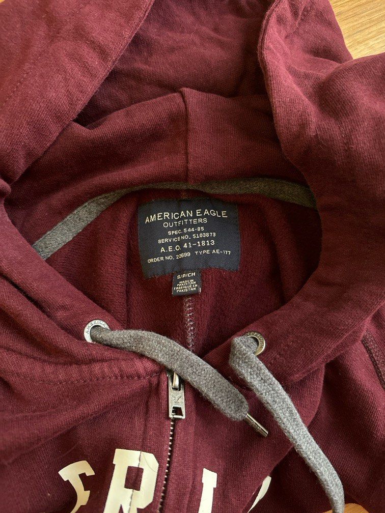 American eagle burgundy hoodie online
