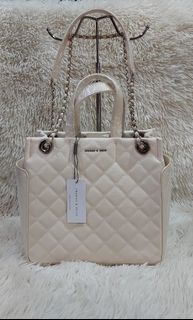 Authentic Charles & Keith Quilted Tote Bag