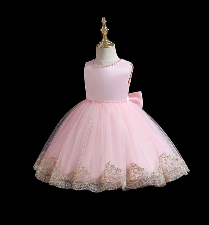 strapless open back dress Petit Ami Girls Pink Bishop with Pearls Smocked Dress 12 18 24 Months –  Classic Baby Boutique main image 1