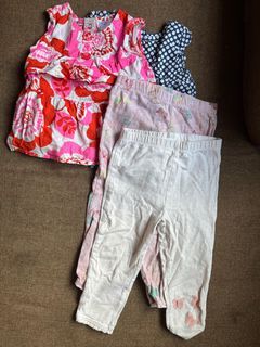 Bundle of 2 pcs carters (12 mos) blouse and F&F leggings (12-18 mos)