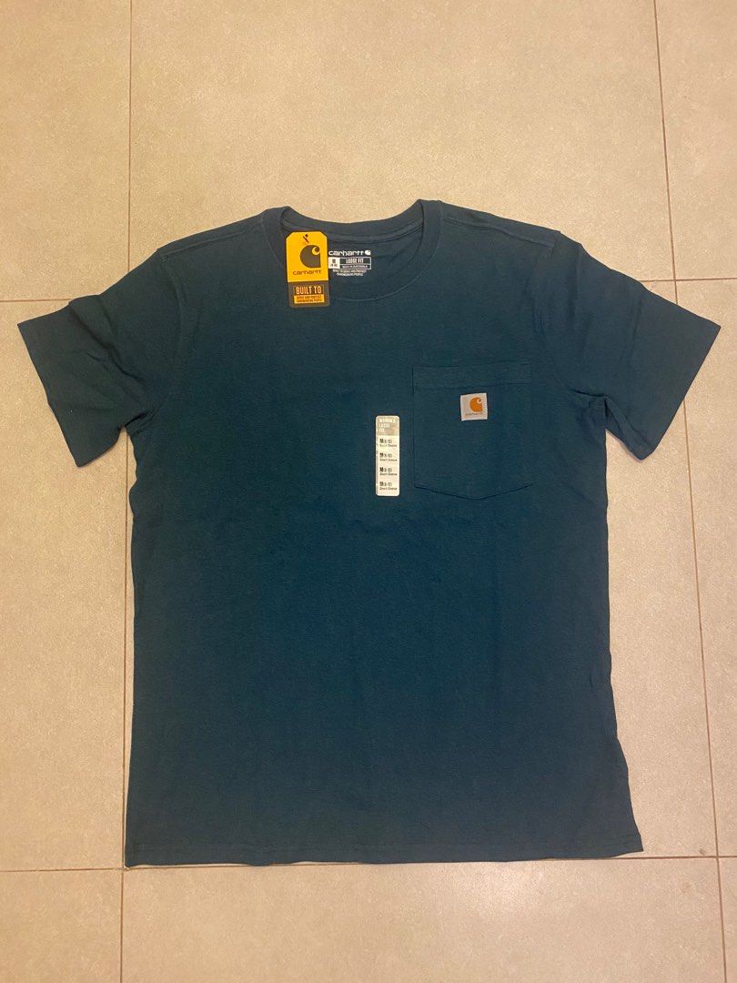 Carhartt WK87 Pocket Tee Size M Night Blue Heather, 女裝, 上衣, T