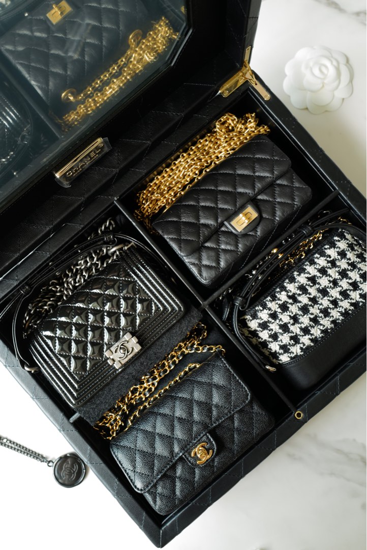 Set of four mini bags chanel new arrivals