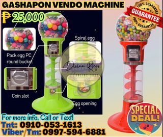 Coin Slot Gashapon Toy Vendo Machine