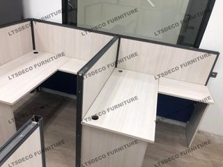 FULL LAMINATED L-SHAPE WORKSTATION CUBICLE | OFFICE PARTITION | OFFICE FURNITURE