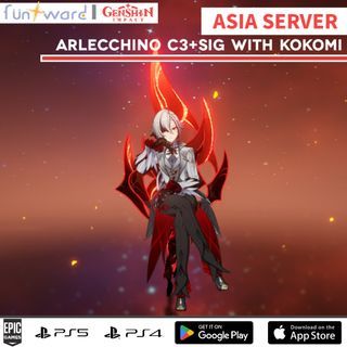 Genshin Impact Arlecchino C3 With sig+Kokomi+Diluc C1+Dehya Account,Asia Server
