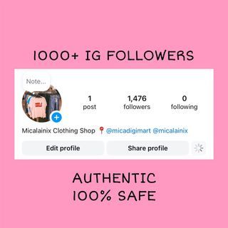 Ig account instagram followers for sale 1000 followers